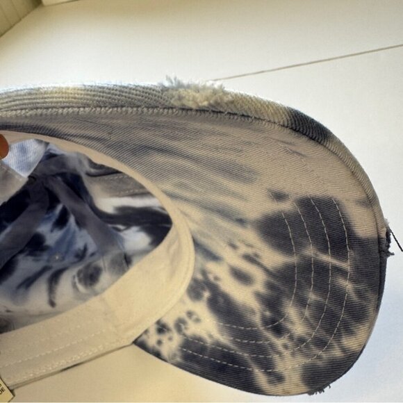 NWT Aerie Baseball Hat Cap Tie Dye Blue White 100% Cotton OS - Picture 12 of 13